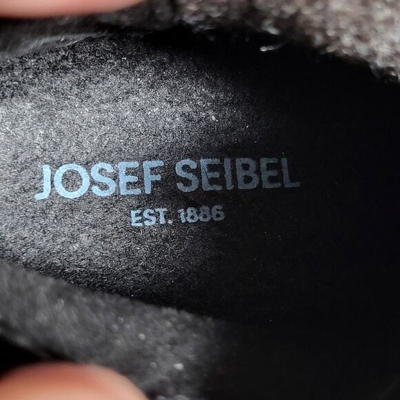 Josef Siebel Charcoal Gray Suede White Stitch Chelsea Boot Lug Sole EU Sz 39 NWT - Picture 15 of 15